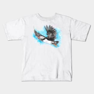 Atlantic Puffin in Flight Kids T-Shirt